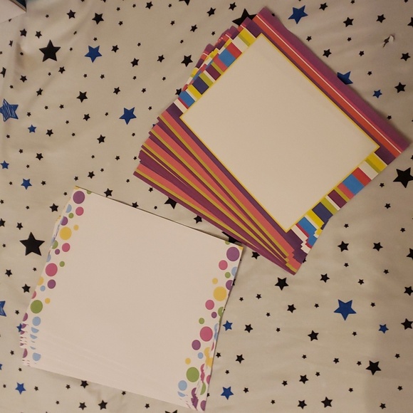 Free! (With Purchase) Barker Creek Designer Computer Paper- 2 Multicolor Border - Picture 2 of 9